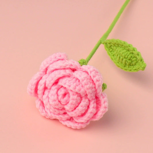 Pink Crochet Rose